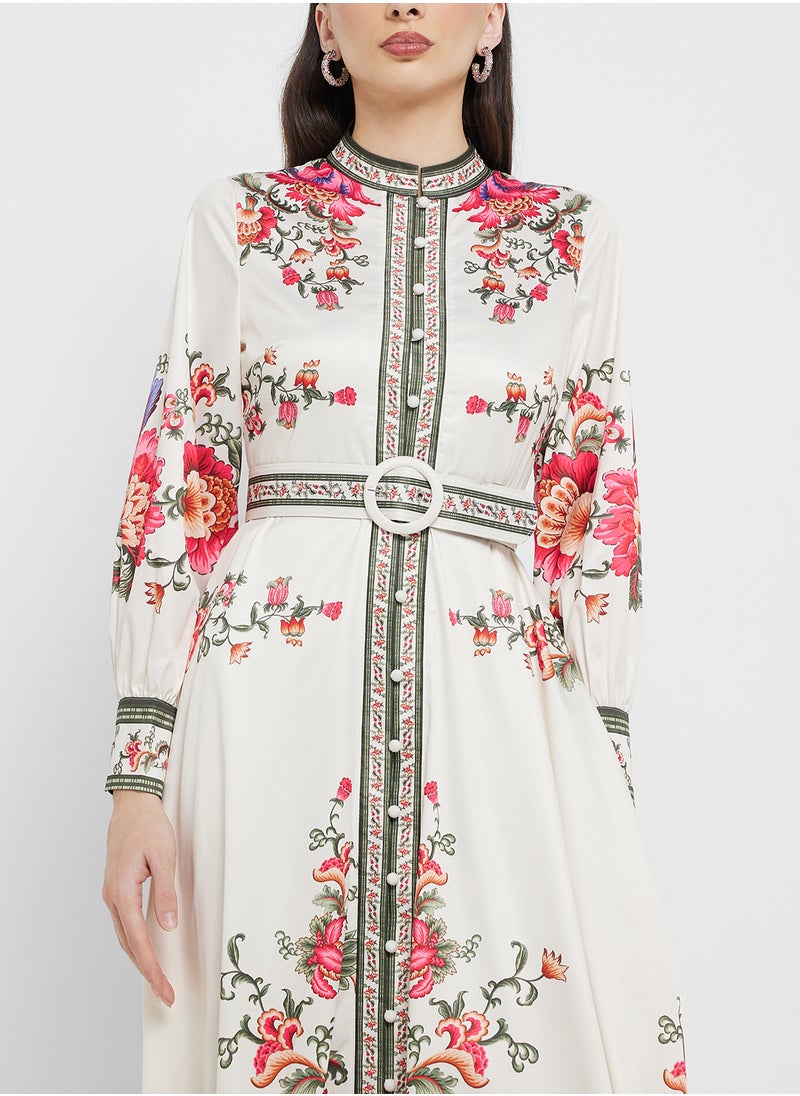 Abstract Print Dress