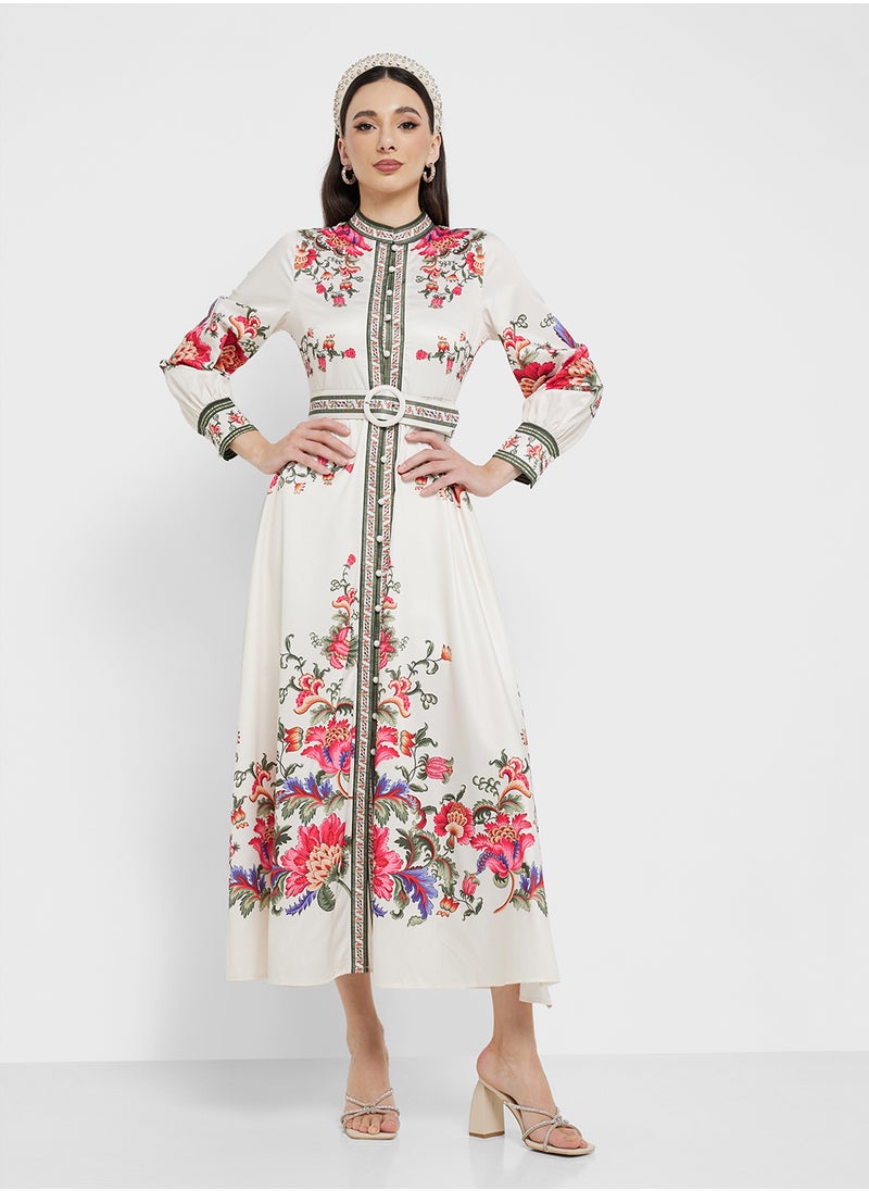 Abstract Print Dress