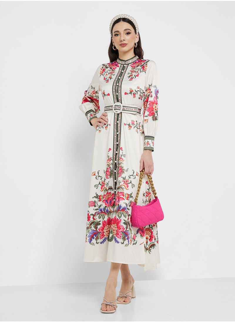 Abstract Print Dress
