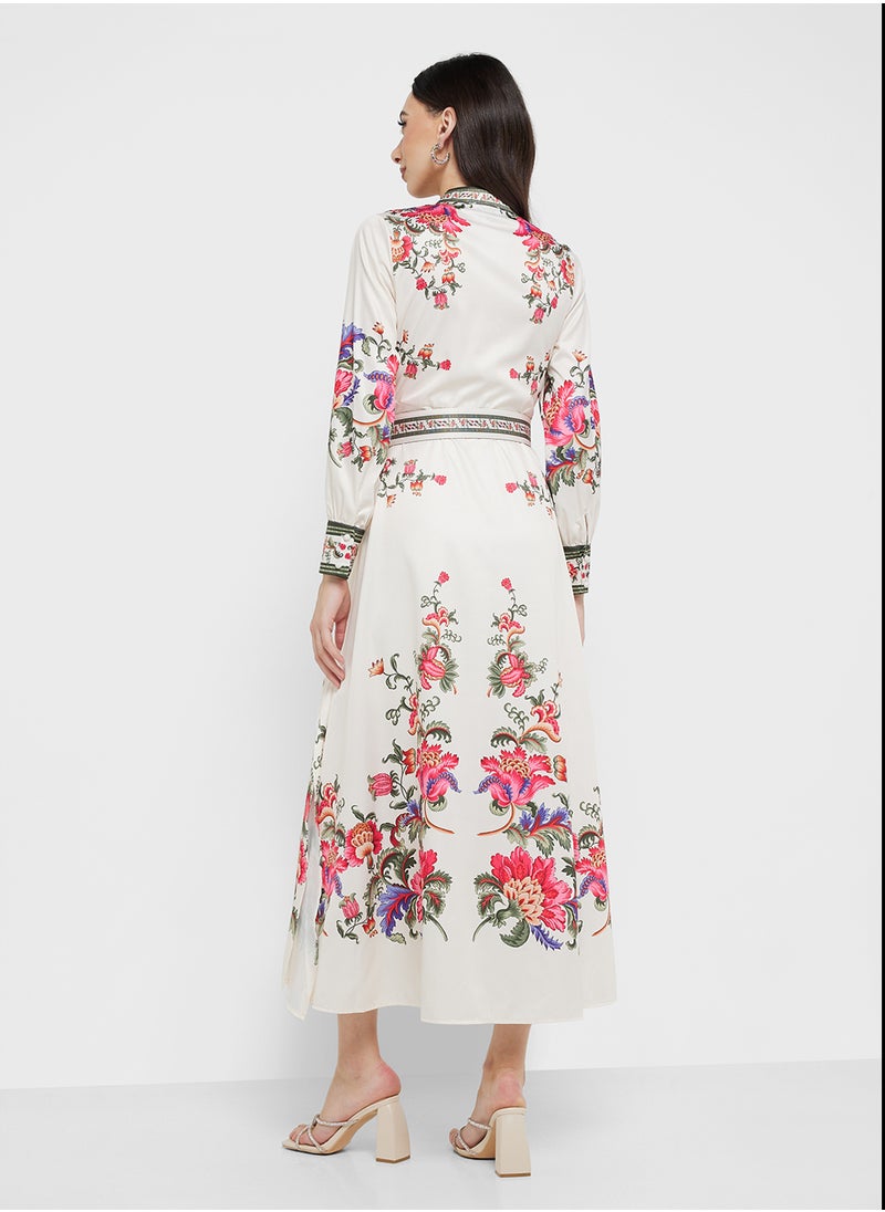 Abstract Print Dress