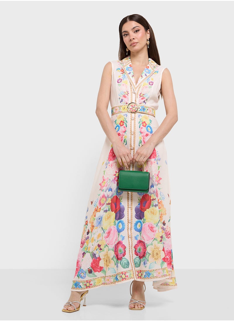Abstract Print Dress