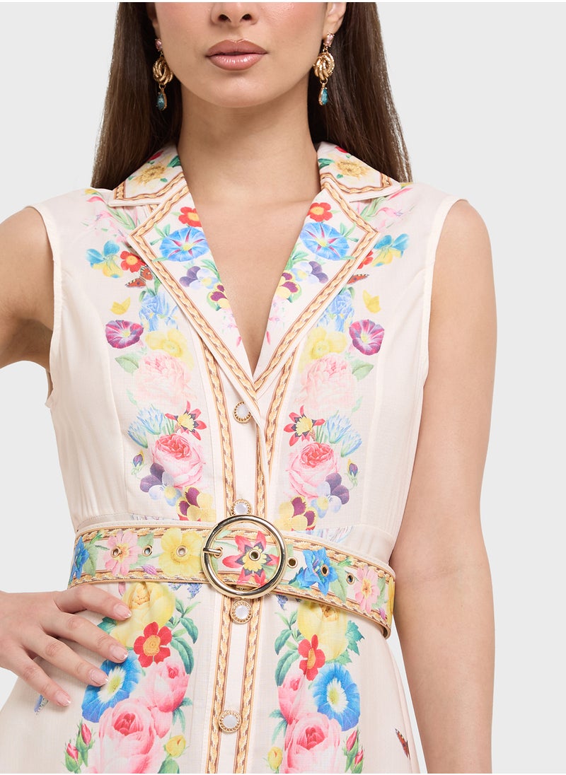 Abstract Print Dress