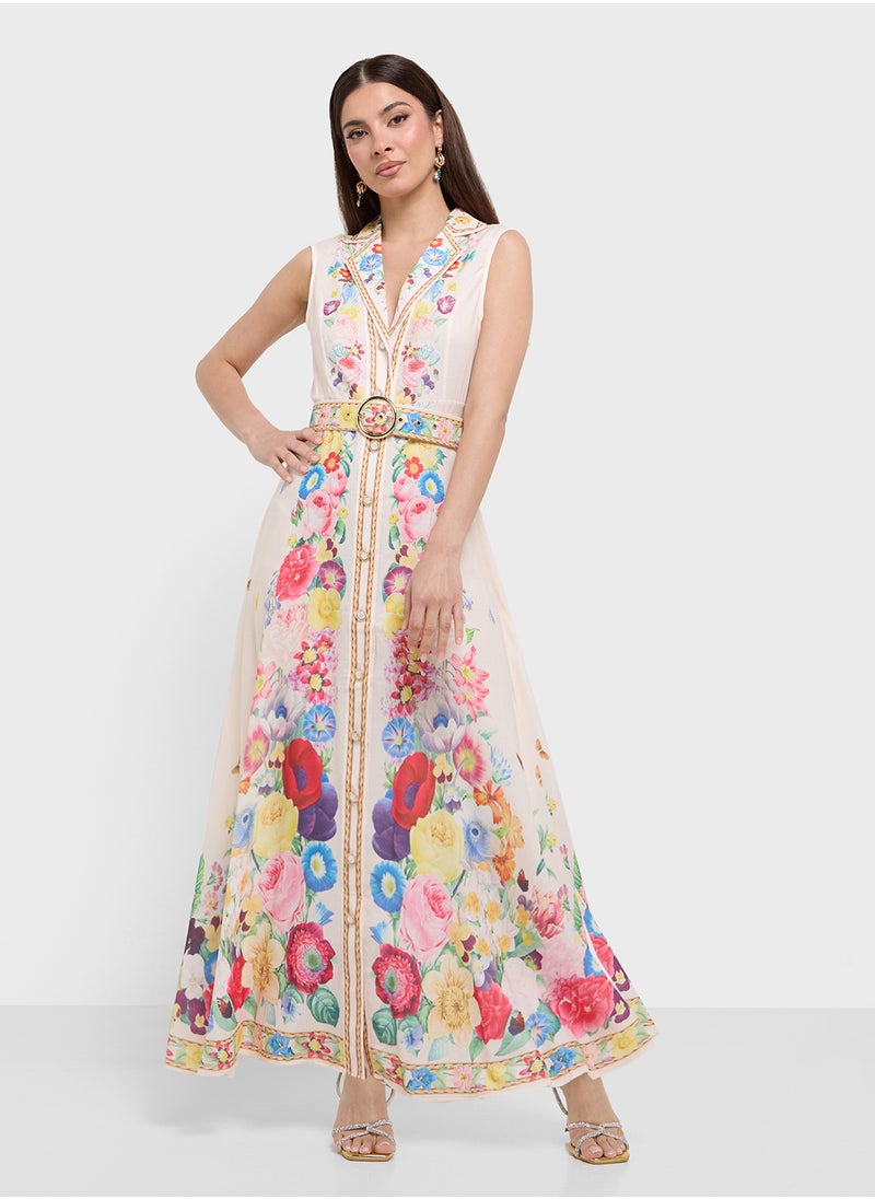 Abstract Print Dress