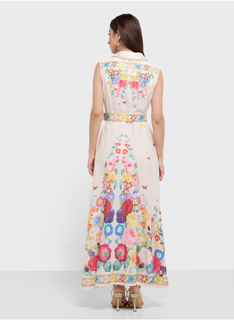 Abstract Print Dress