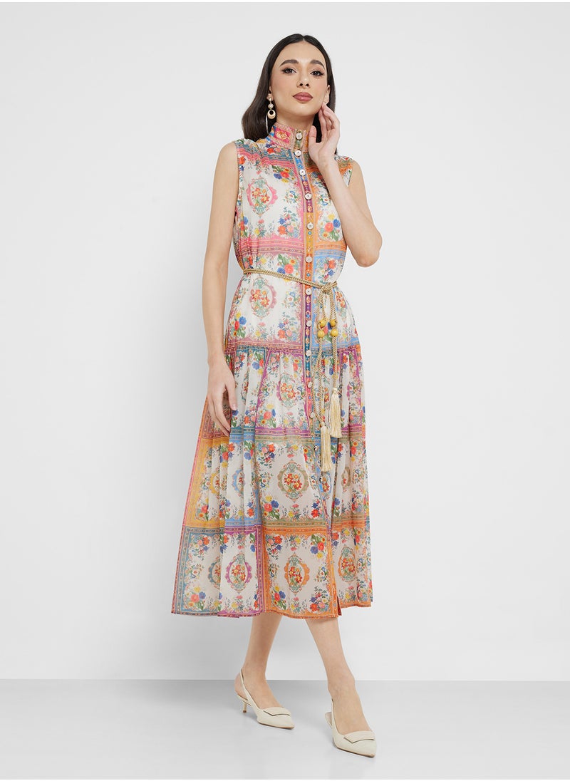 Abstract Print Dress