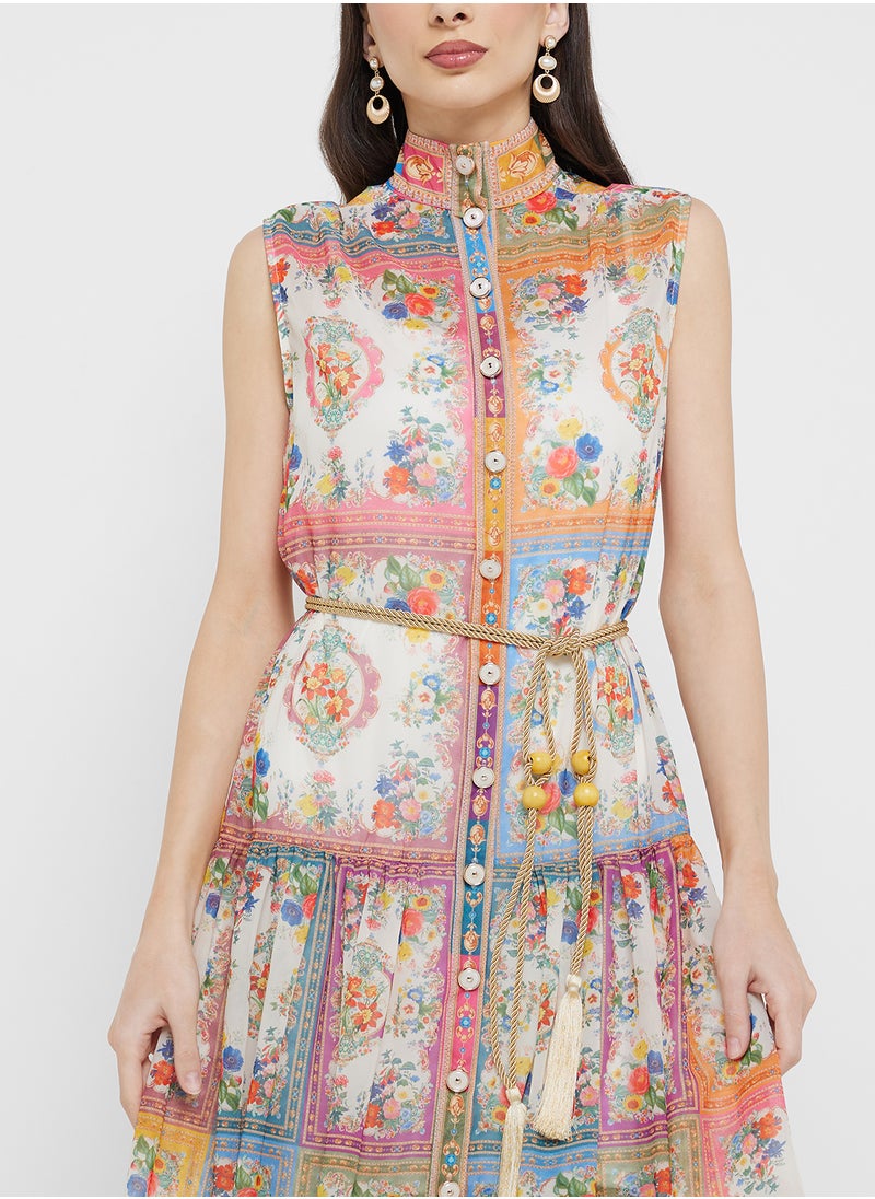 Abstract Print Dress