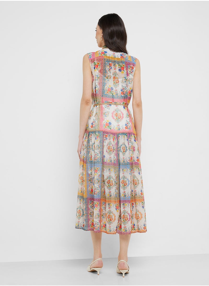 Abstract Print Dress