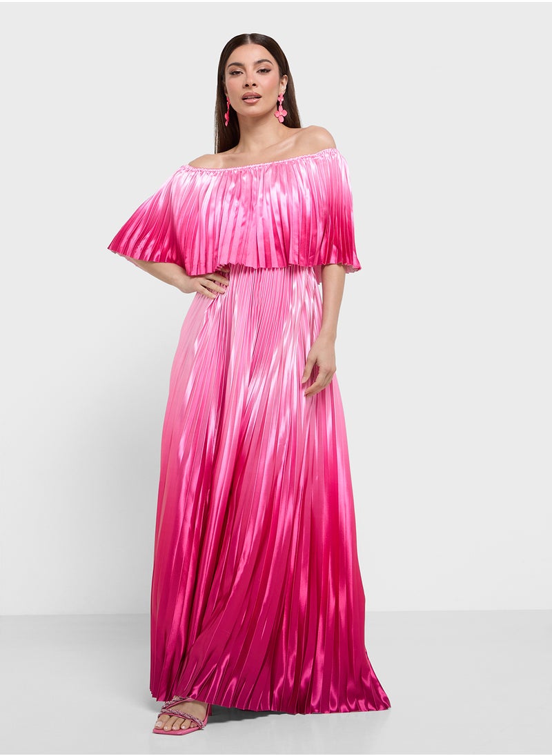 Ombre Off Shoulder Dress