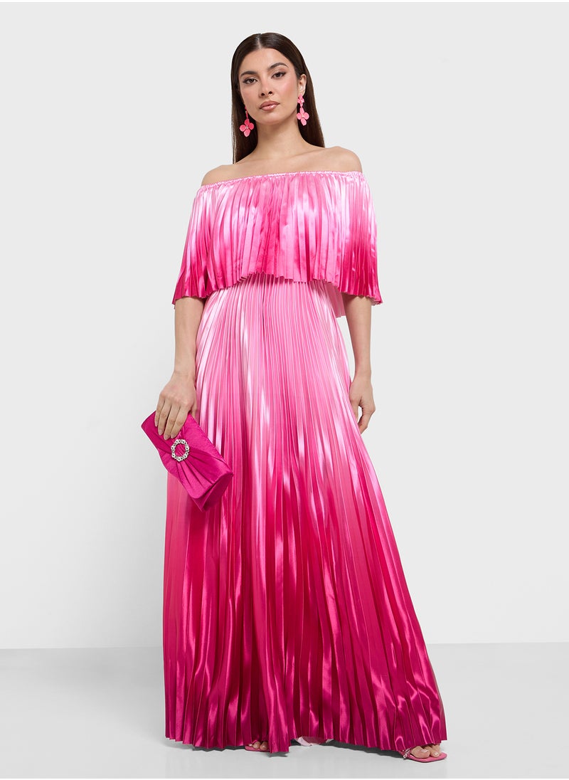 Ombre Off Shoulder Dress
