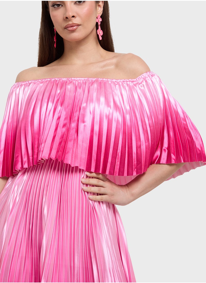 Ombre Off Shoulder Dress