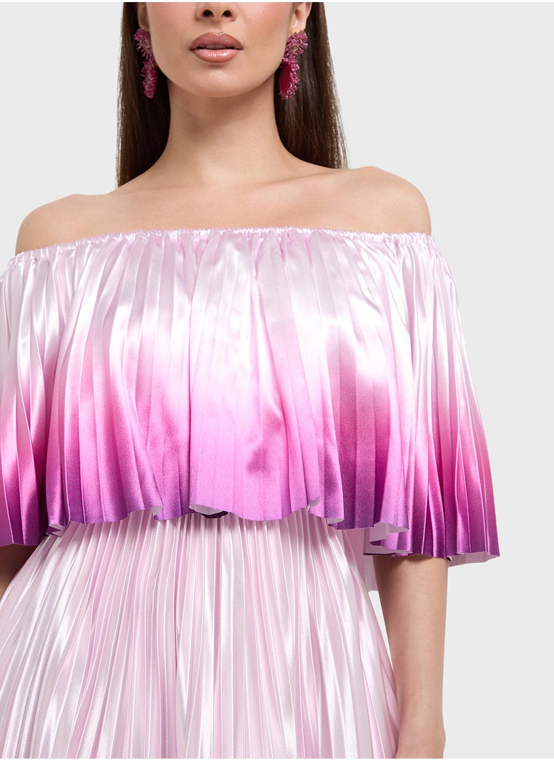 Ombre Off Shoulder Dress