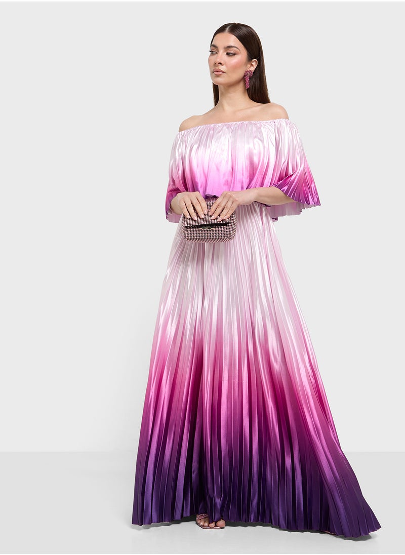 Ombre Off Shoulder Dress