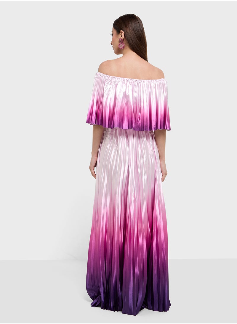 Ombre Off Shoulder Dress