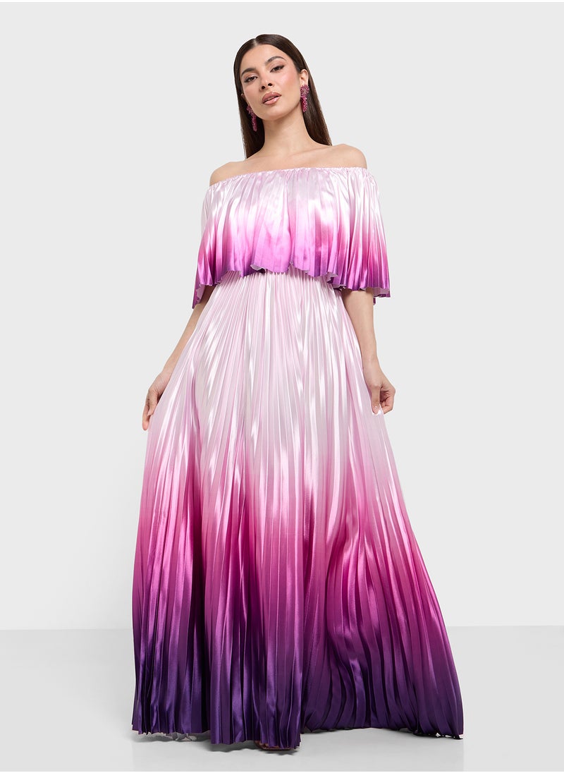 Ombre Off Shoulder Dress