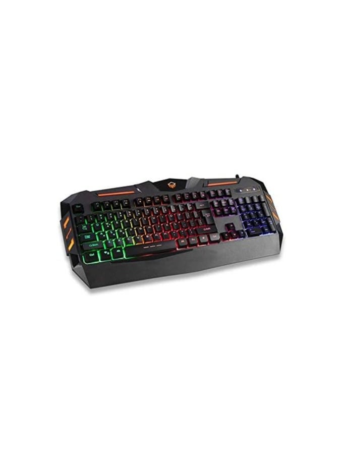 Meetion 4 in 1 C-500 PC Backlight Gold Plating USB Ergonomic Gaming Mouse Rainbow Keyboard and Mouse Pad Combo Comfortable and Soft Keys