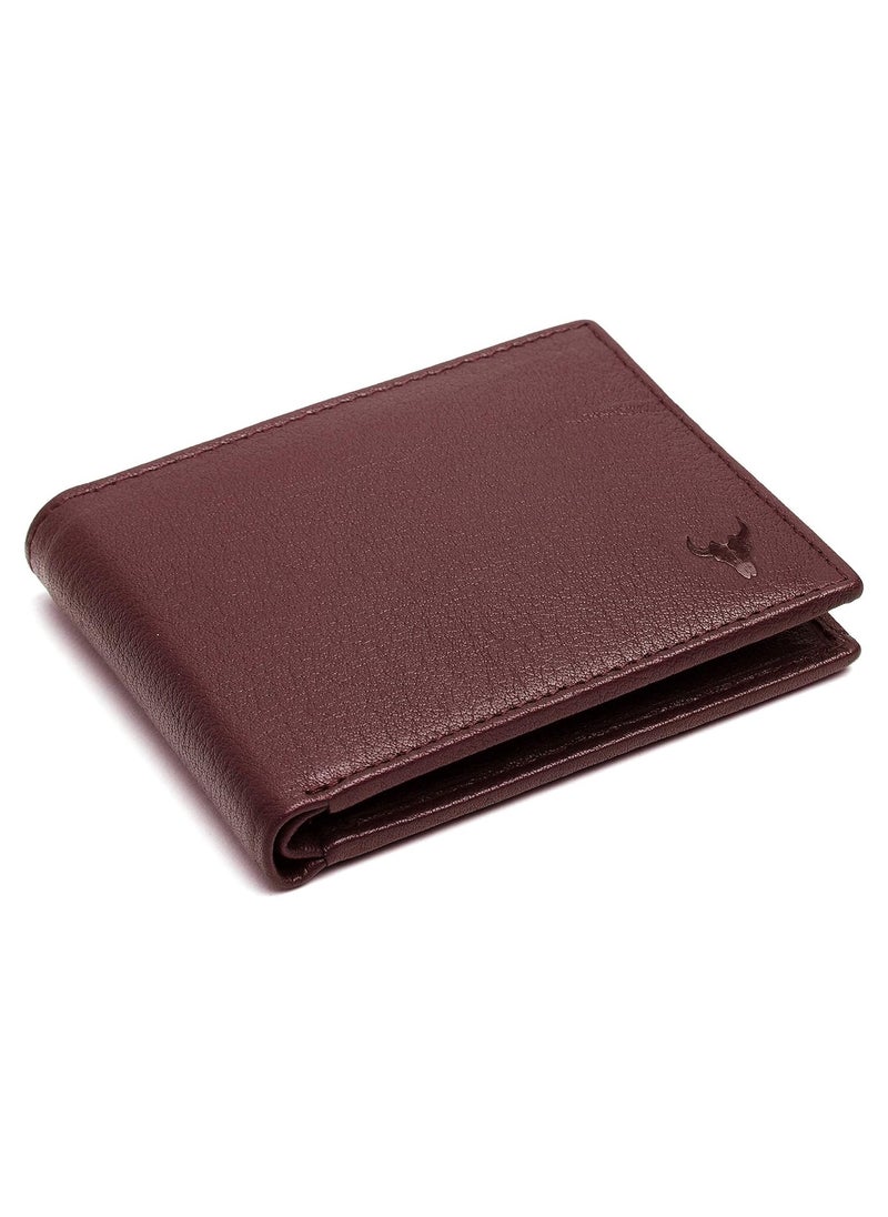 Maroon Leather Wallet for Men Handcrafted