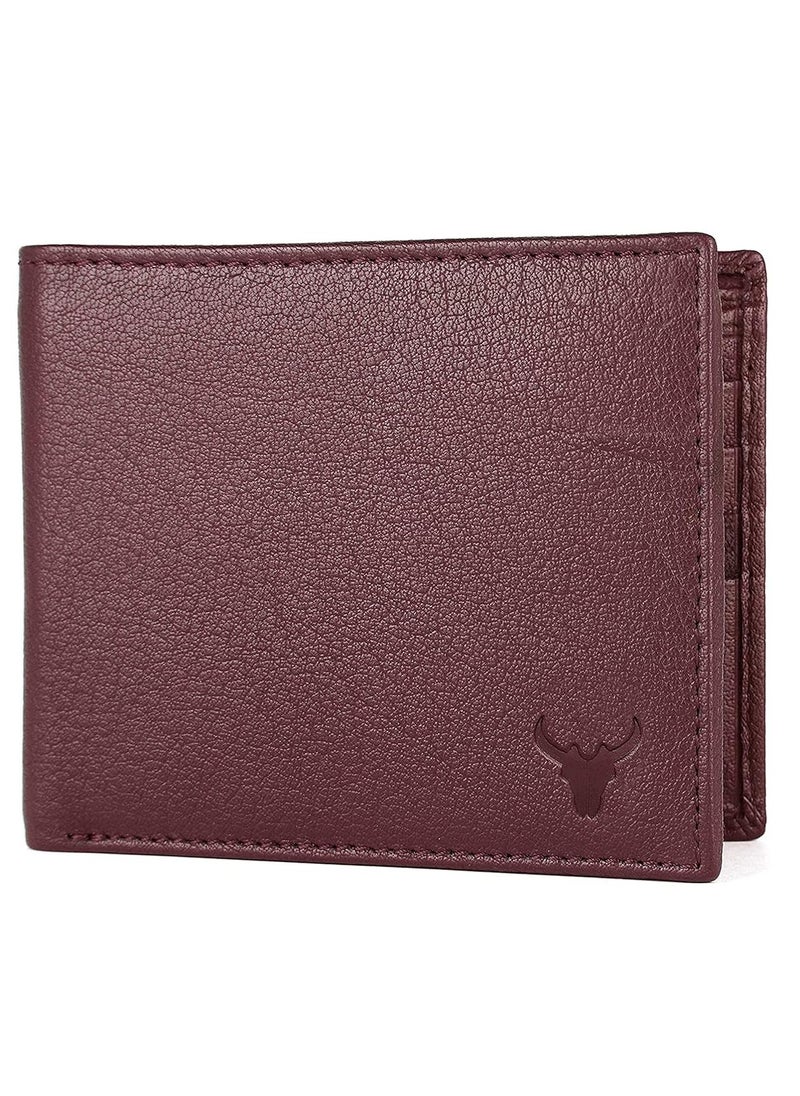 Maroon Leather Wallet for Men Handcrafted