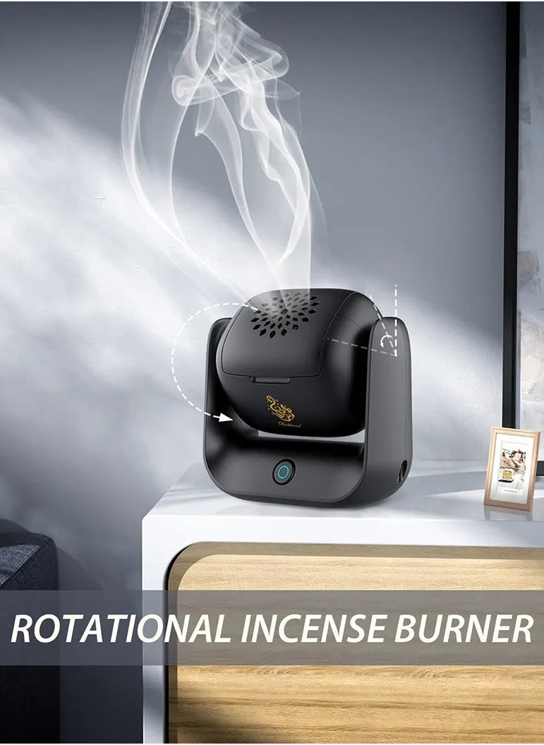 Modern Rotatable Incense Burner, Bakhoor Burner, Aromatherapy Machine Bukhoon Arab Oud Home Electrical Bakhoor Burner,