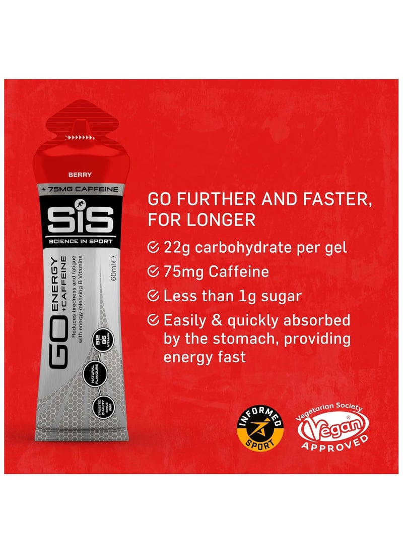 Go Energy+ Caffeine, With B Vitamins To Help Reduce Tirednees And Fatigus,Trusted Quality since 1992,Natural Flavours B6 vitamin ,Berry Flavour, 60ml (6 Packs)