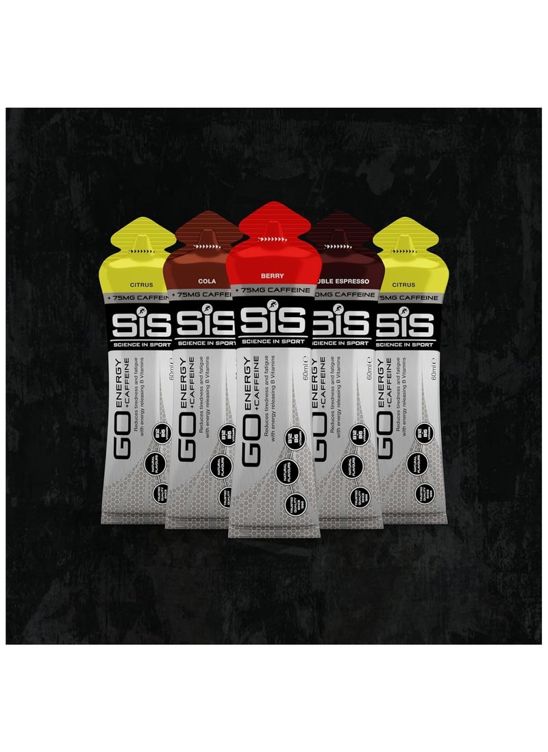 Go Energy+ Caffeine, With B Vitamins To Help Reduce Tirednees And Fatigus,Trusted Quality since 1992,Natural Flavours B6 vitamin ,Berry Flavour, 60ml (6 Packs)
