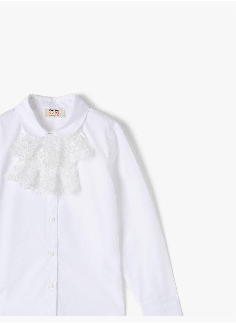 Long Sleeve Lace Up Pyjama Top
