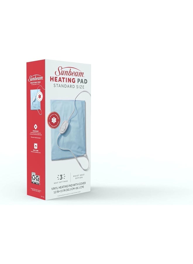 Sunbeam 731-500 Heating Pad with Ultra Heat Technology - Light Blue