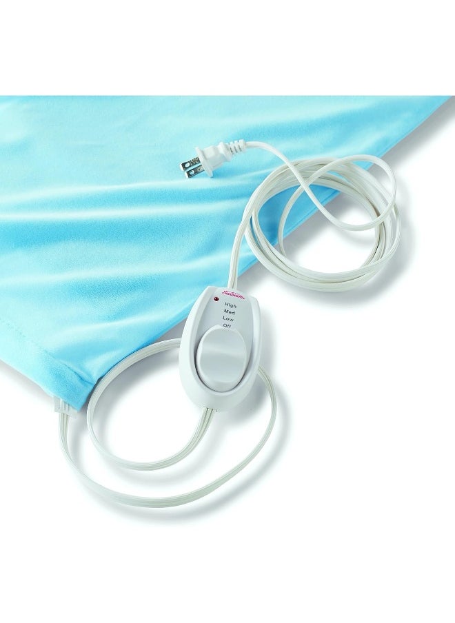 Sunbeam 731-500 Heating Pad with Ultra Heat Technology - Light Blue