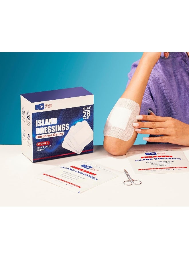 Gauze Care Island Dressing 4x4 inch 28 Pcs