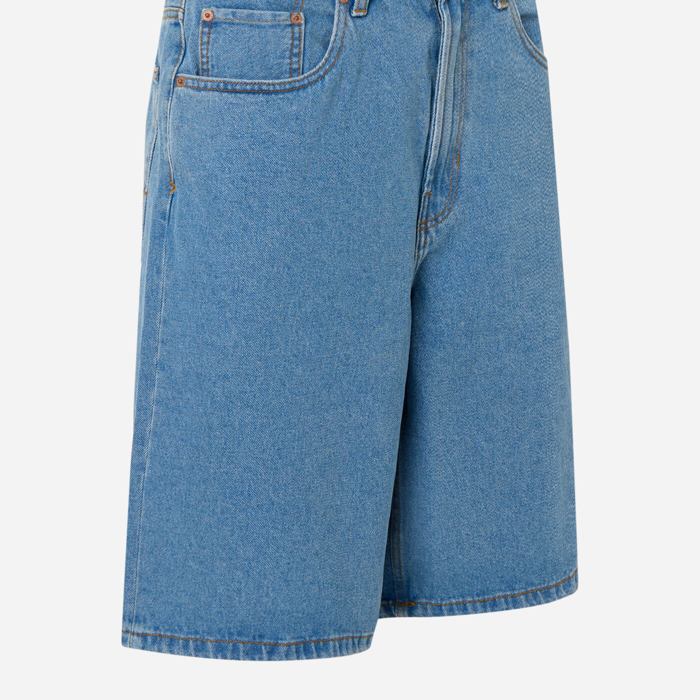 Men's Check-5 Baggy Denim Shorts