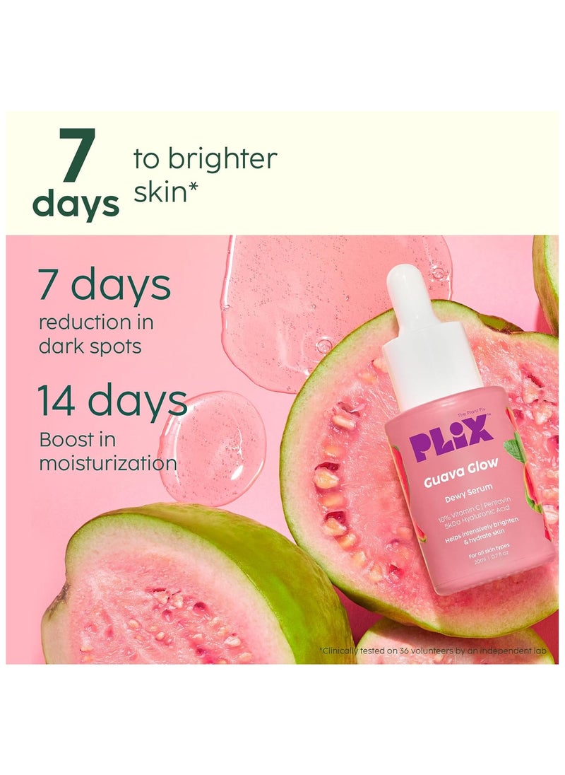 0% Vitamin C Face Serum (20ml) for Skin Brightening & Even toned complexion with Guava Extract, Hyaluronic acid & Pentavitin, for Women & Men | All Skin Types