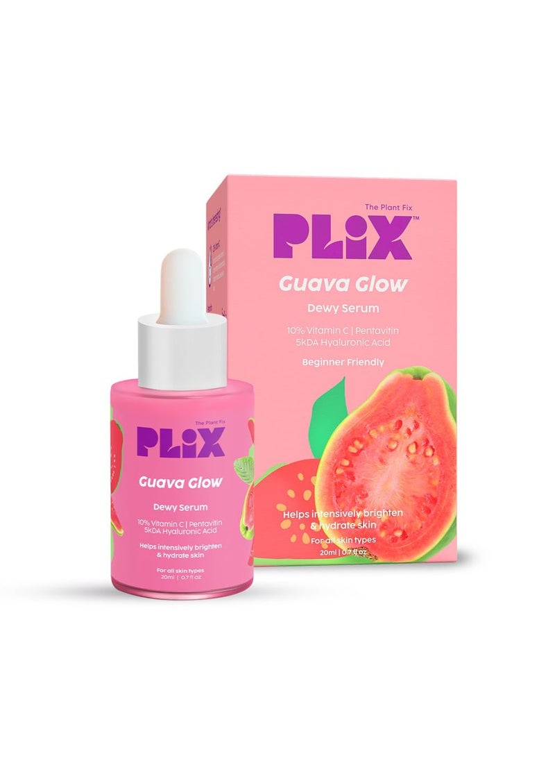 0% Vitamin C Face Serum (20ml) for Skin Brightening & Even toned complexion with Guava Extract, Hyaluronic acid & Pentavitin, for Women & Men | All Skin Types