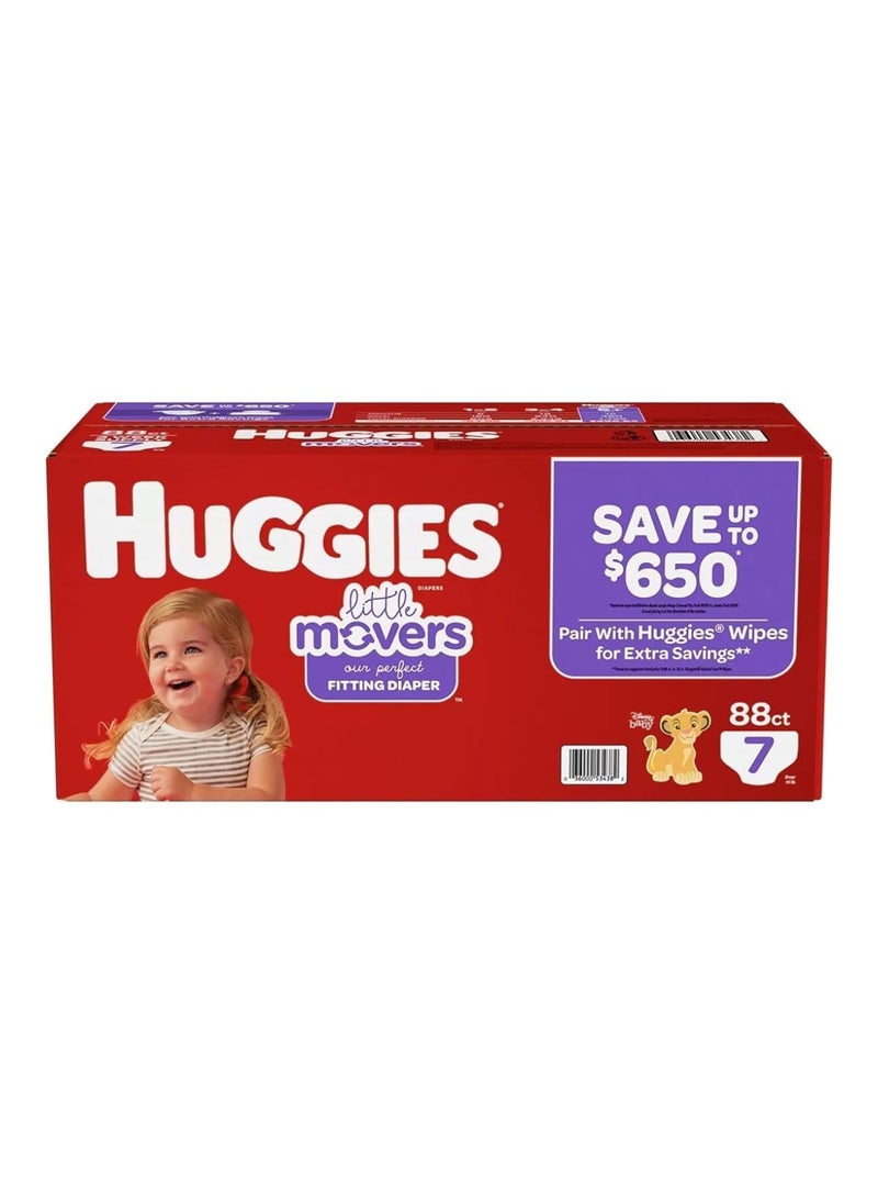 Little Movers Diapers Size 7 41+ Pounds 88 Count