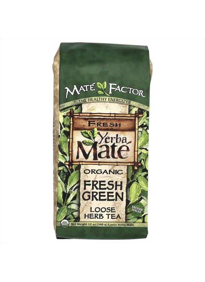 Mate Factor Organic Yerba Mate, Original Fresh Green, 12 Ounce
