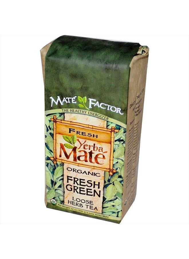 Mate Factor Organic Yerba Mate, Original Fresh Green, 12 Ounce