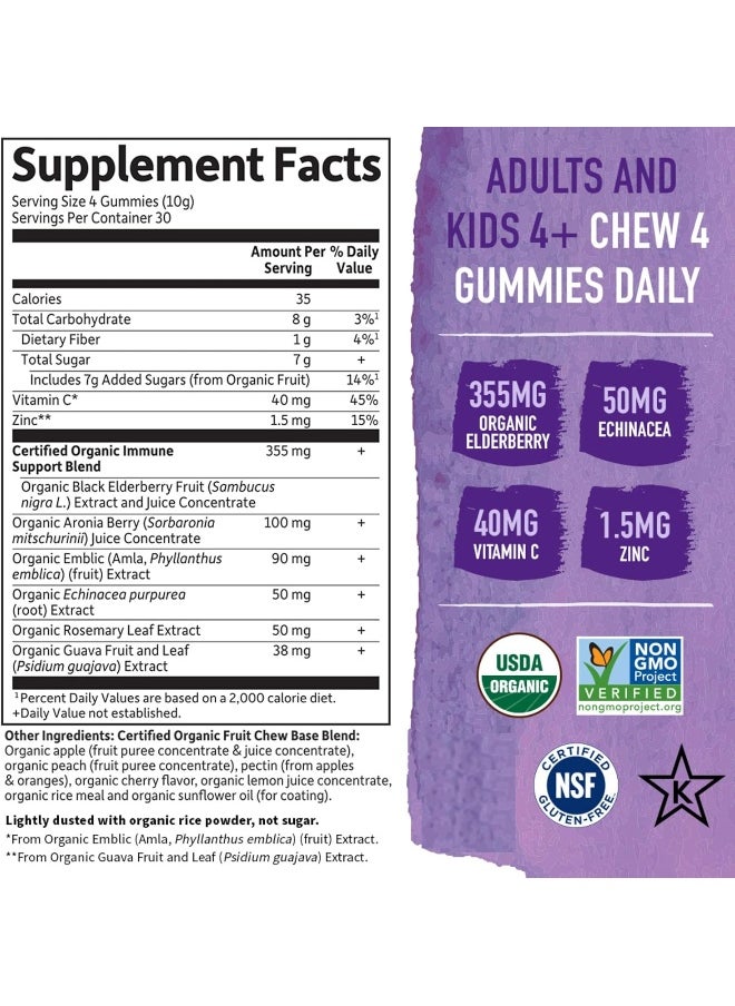 Garden of Life Mykind Organics Elderberry 120ct Gummies