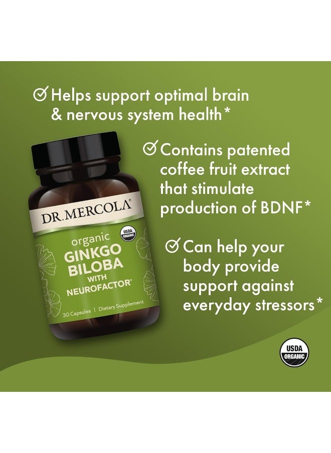 Dr. Mercola Organic Ginkgo Biloba with Coffee Fruit Extract Dietary Supplement