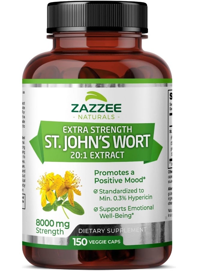 Zazzee Extra Strength St. John's Wort