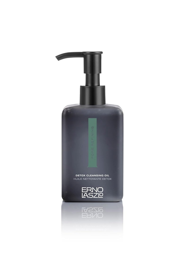 Erno Laszlo Detox Cleansing Oil, Lightweight Facial Cleanser Helps Dissolve Makeup and Impurities with Charcoal and Shea Butter, Deep Cleansing Oil, 6.4 Fl Oz