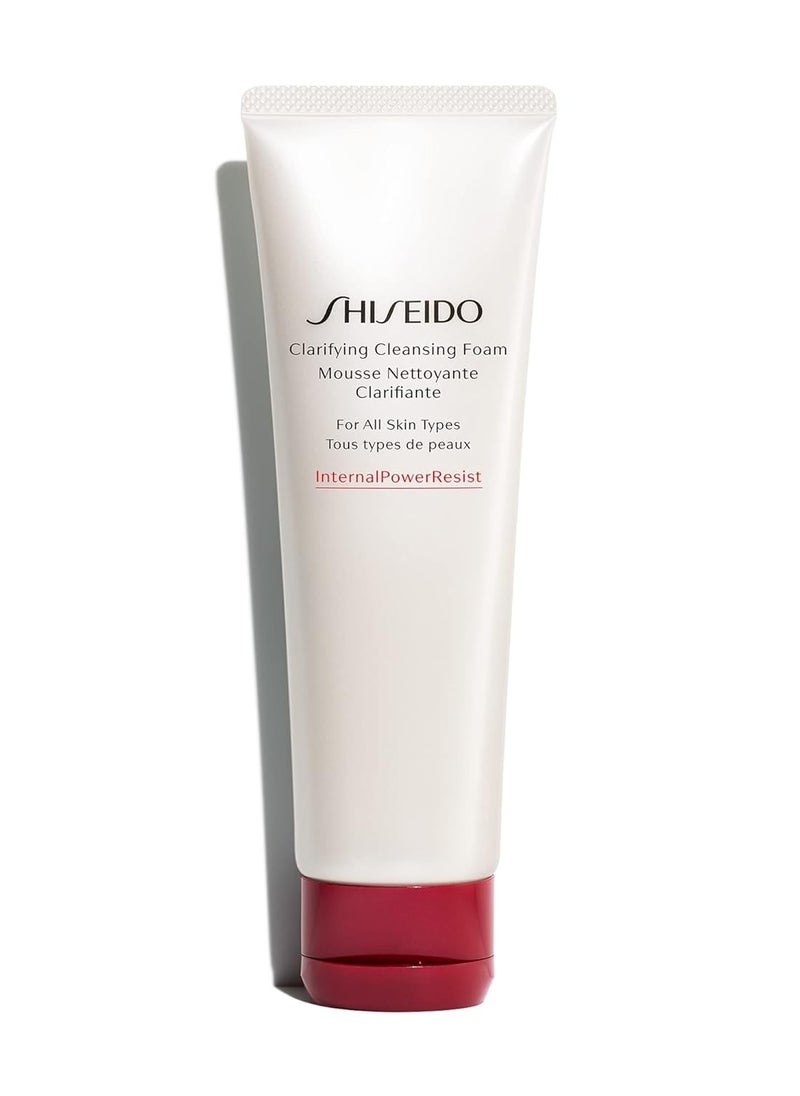 Shiseido Clarifying Cleansing Foam - 125 mL - Cleanses, Balances & Removes Impurities for Smoother, Radiant Complexion - For All Skin Types