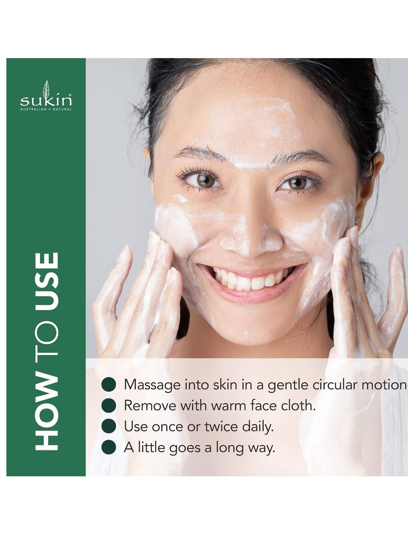Sukin Foaming Facial Cleanser Pump, Gentle Gel Cleanser with Green Tea, Aloe Vera & Chamomile to Purify, Soothe & Tighten Skin, 4.23 Fl Oz