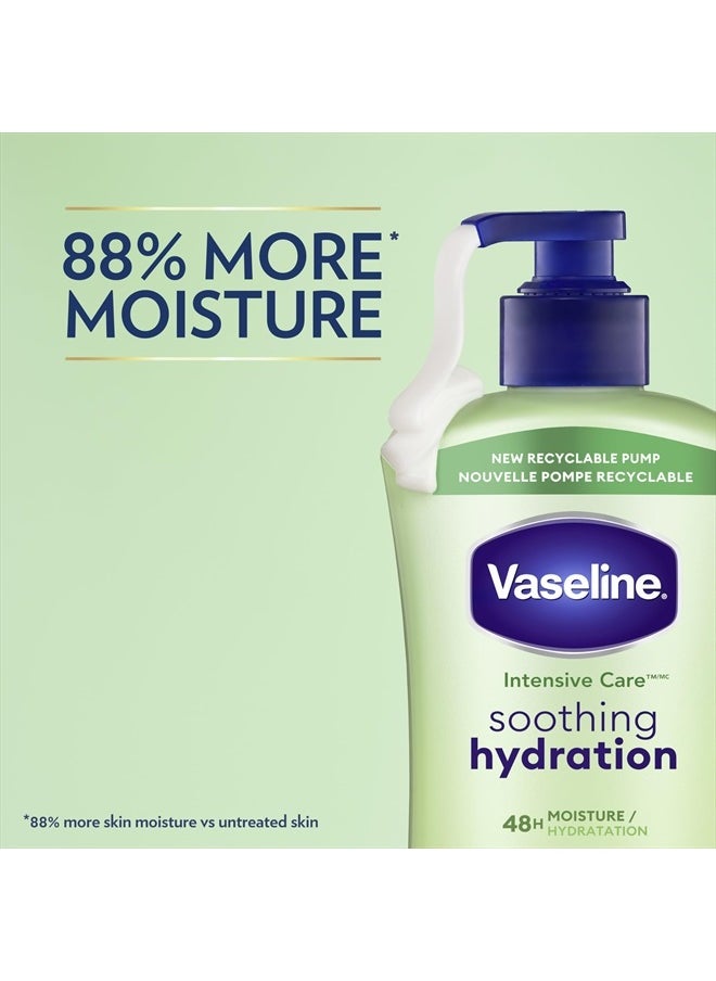 Intensive Care Body Lotion for Dry Skin Soothing Hydration Lotion Made with Ultra-Hydrating Lipids + 1% Aloe Vera Extract to Refresh Dehydrated Skin 20.3 oz, Pack of 3
