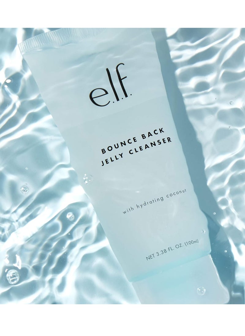 e.l.f. Bounce Back Jelly Cleanser Gentle Face Wash, Cucumber, 3.38 Fl Oz