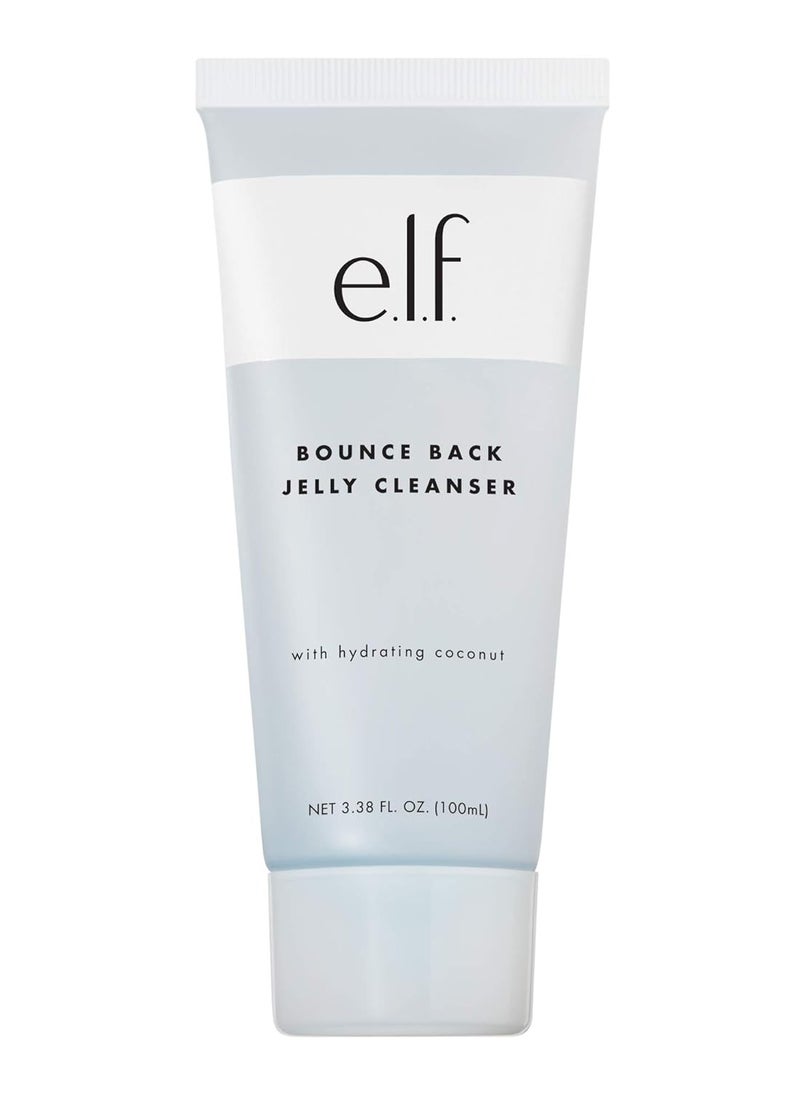 e.l.f. Bounce Back Jelly Cleanser Gentle Face Wash, Cucumber, 3.38 Fl Oz