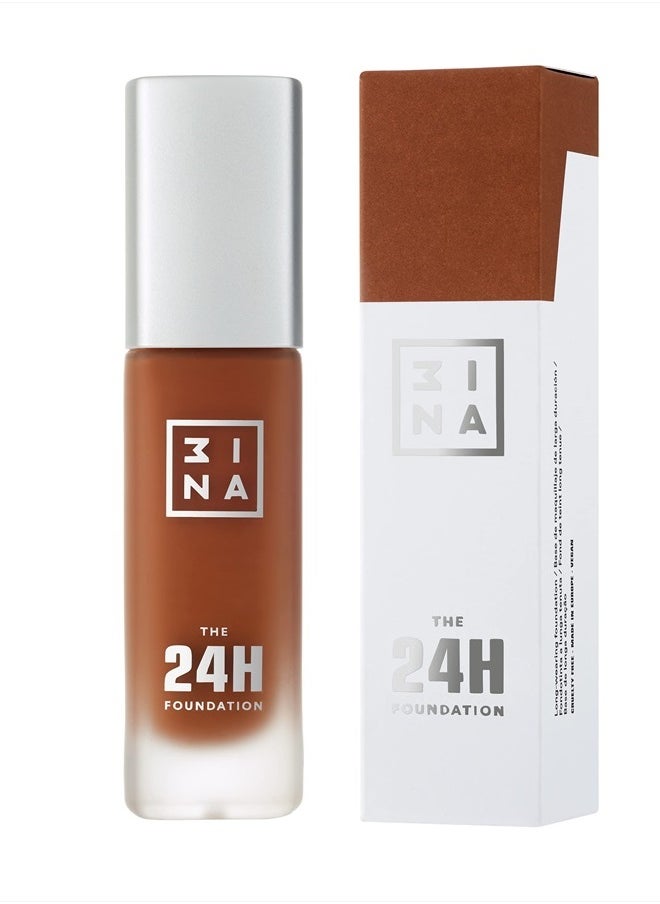 The 24H Foundation 669-24H Long-Wearing Formula - Medium To High Buildable Coverage - Smooth Matte Finish - Expanded Shade Selection - Waterproof, Cruelty Free, Vegan Makeup - 1.01 Oz