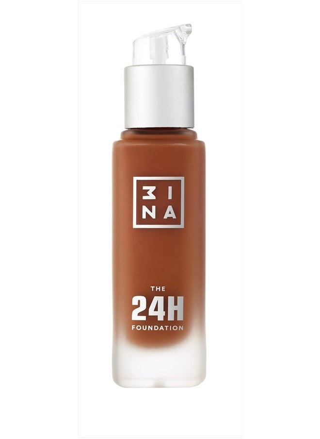 The 24H Foundation 669-24H Long-Wearing Formula - Medium To High Buildable Coverage - Smooth Matte Finish - Expanded Shade Selection - Waterproof, Cruelty Free, Vegan Makeup - 1.01 Oz