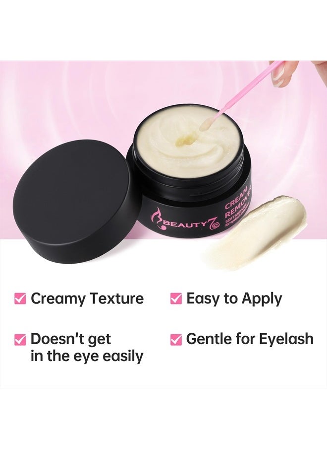 Eyelash Extension Remover Cream Safe Adhesive Bonder Eyelash Glue Remover Lash Remover Fast Dissolution Low Irritation Eyelash Extension Supplies 5g (White) (White)