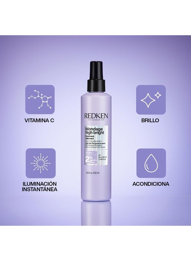 Blondage High Bright Pre Treatment | Brightens and Lightens Color-Treated and Natural Blonde Hair Instantly | Infused with Vitamin C