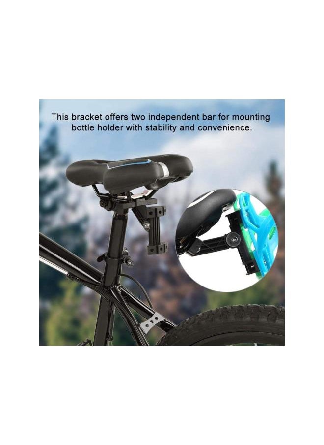 Bicycle MTB Seat Bottle Holder Cage Racket Double Water Bottle Mount Extension Rack Holder Cage Adapter for Bike Back Saddle