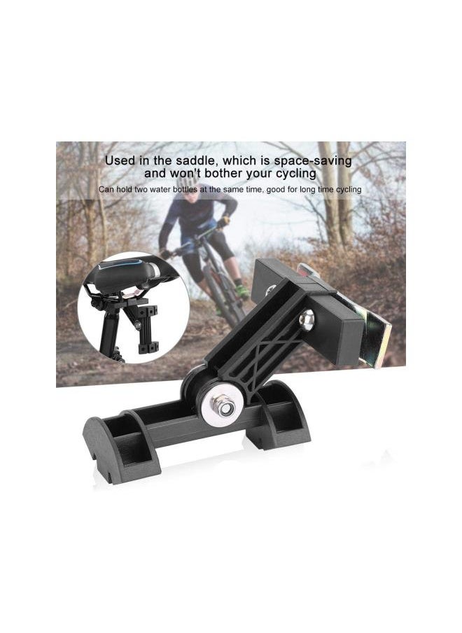 Bicycle MTB Seat Bottle Holder Cage Racket Double Water Bottle Mount Extension Rack Holder Cage Adapter for Bike Back Saddle