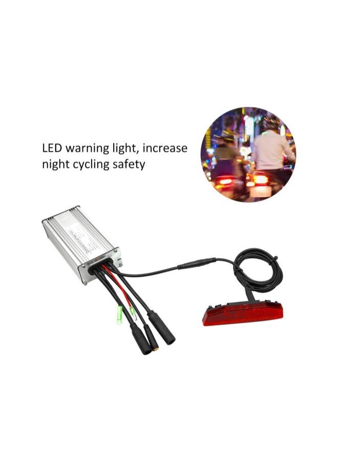 E‑Bike Tail Light, 6V‑60V LED Warning Light Night Riding Tailight Equipment Waterproof Connector, Electric Bike Accessories